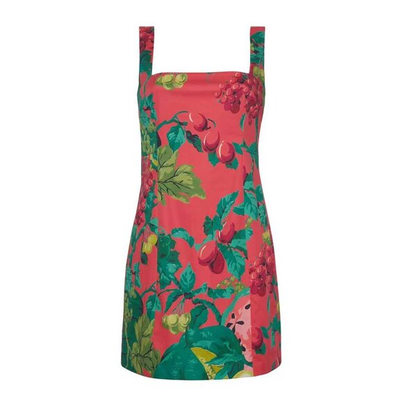 Cara Cara Anna Mini Dress 2/6/8 Summer Nectar Pink Green Cotto Hot Summer - Picture 5 of 9